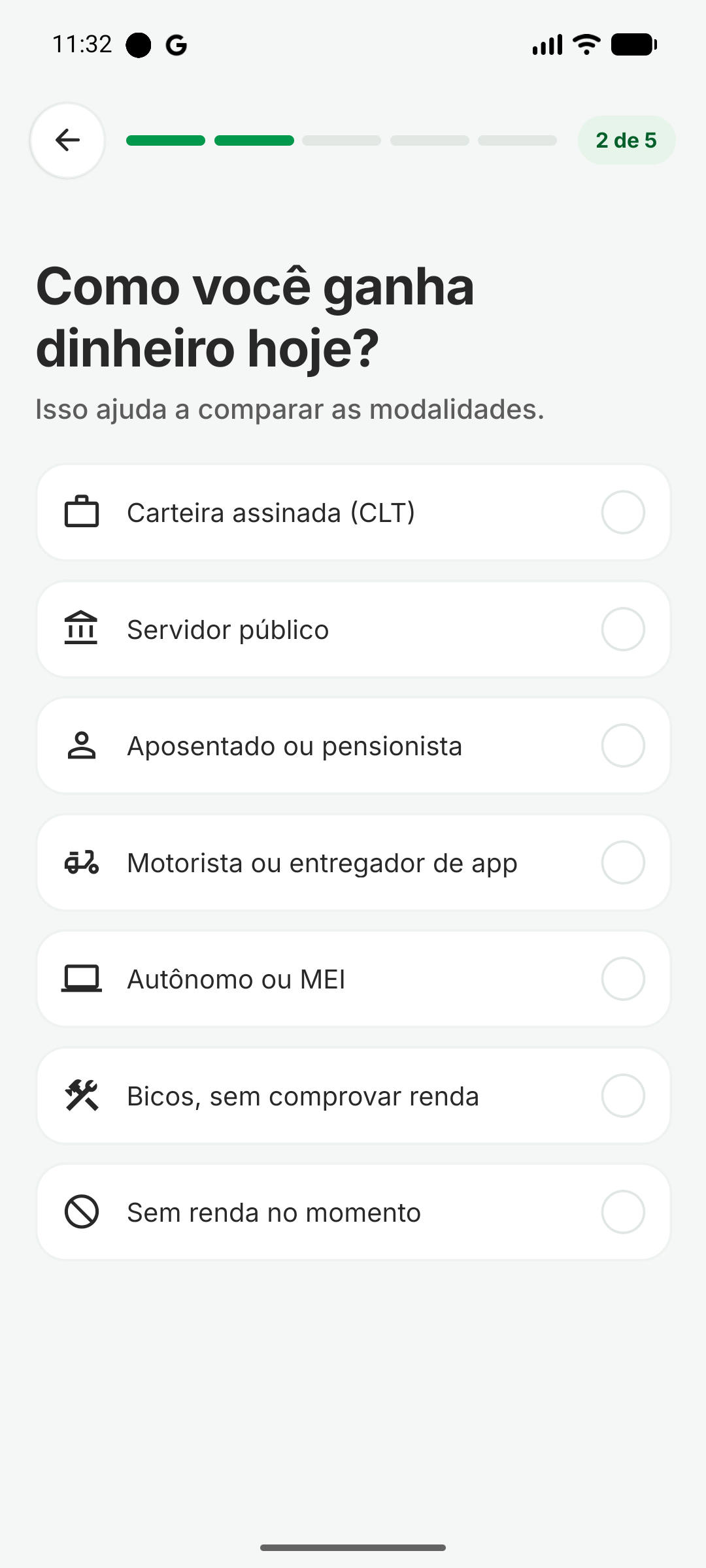 Pergunta 2: como você ganha dinheiro hoje